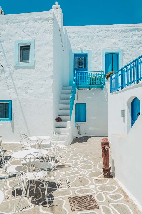 Whitewashed buildings in Plaka, Milos