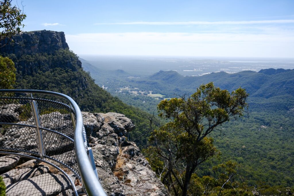 View from the Lakeview Lookout over the surrounding valley in the Grampians